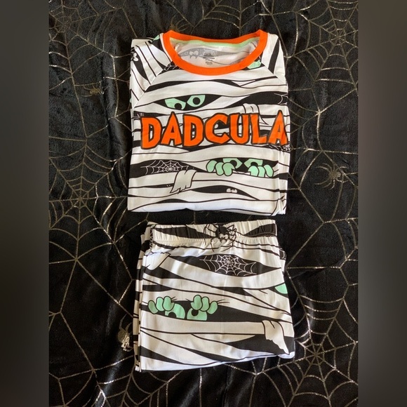 Halloween Dadcula Men’s Glow in‎ the Dark Pajamas - Picture 1 of 7